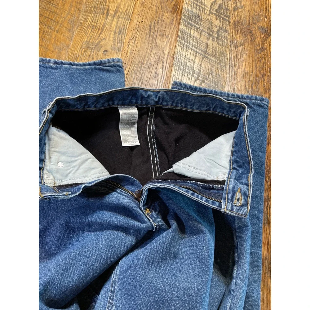 Carhartt Insulated Relaxed Fit Straight Leg Denim Jean Blue High Rise Mens 29x32
